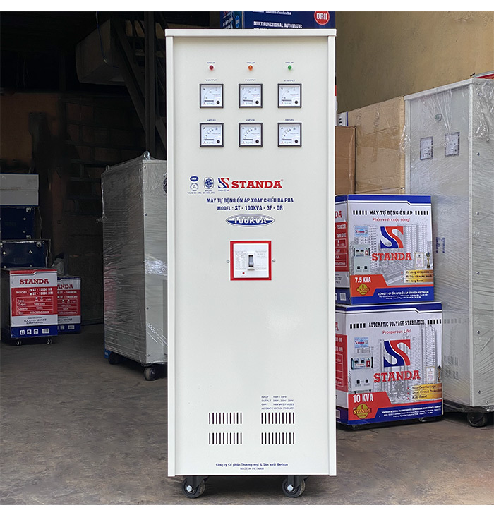 Ổn áp standa 100kva dải 160V – 430V NEW
